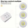 Smart Wireless LED Night Light Dimming Lights Touch Lamp Round with Remote Control for Indoor Kitchen Furniture Cabinet Wardrobe