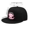 Cute Gamer Axolotl Print Baseball Cap Polyester Adjustable Streetwear Casual Snapback Hat