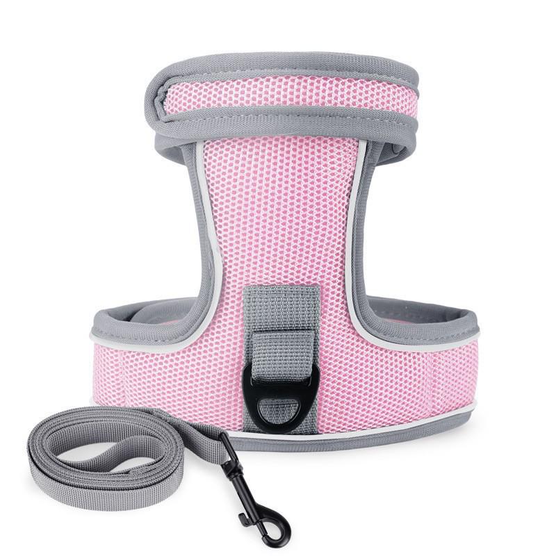 Vest-Style Cat and Dog Harness with Leash - Small Pet Walking Gear