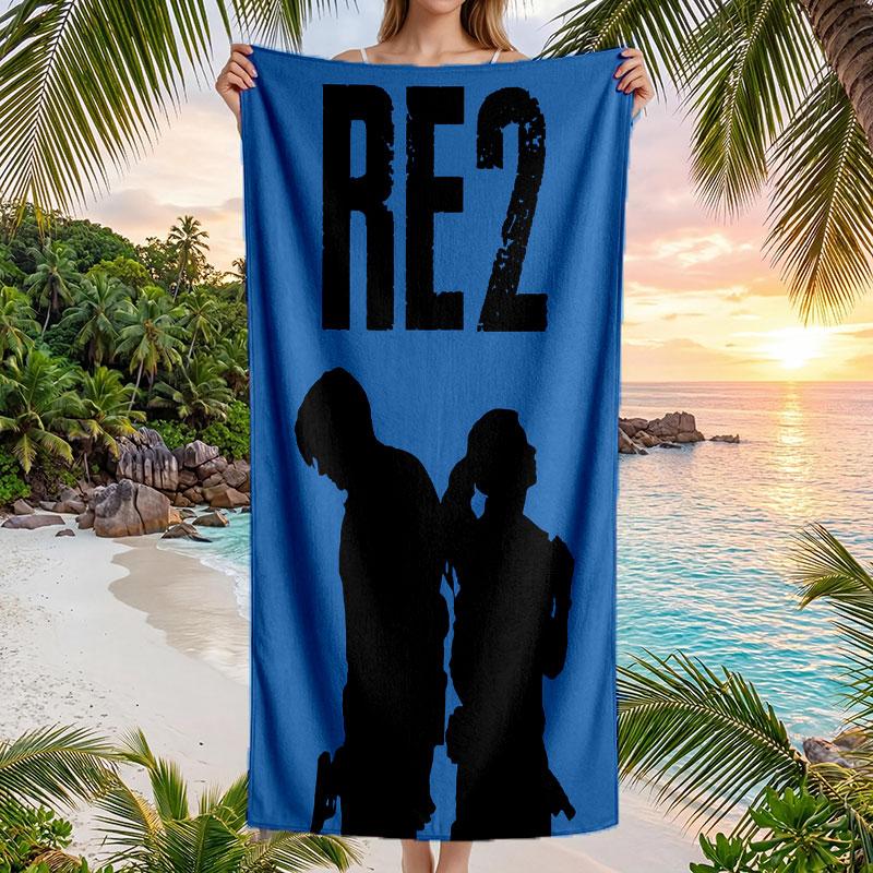 Large Beach Towel Quick Dry Absorbent Towel For Beach IndoorResident Evil