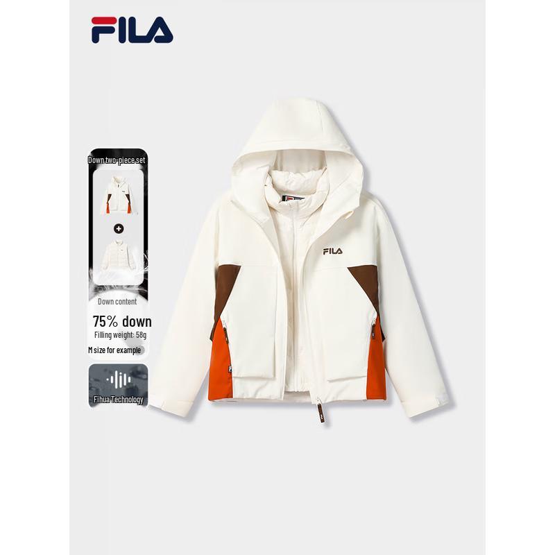 Fila Women's 2025 Winter Colorblock Down Jacket 2-Piece Set