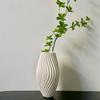 Modern Vase, White Minimalist Small Flower Holders for Pampas Grass Decor, Coffee Table & Shelf Decor, Abstract Vases for Flower Bouquet, Trendy Home