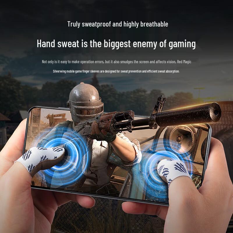 Nubia Red Magic Silver Cloth Gaming Finger Sleeves