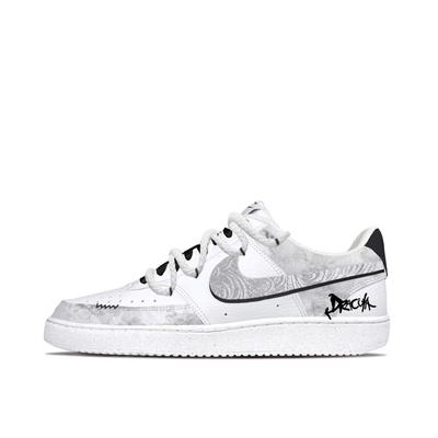 Court Vision 1 Mechanical Magic, Ink Wash Shadow, Chinese Style Low Top Skateboard Shoes Unisex Gray White DH3158-101(Team83-)
