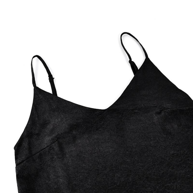 Summer V-Neck Lace Splicing Camisole For Women Elegant Trim Satin Cami Top Spaghetti Strap Shirt Tops