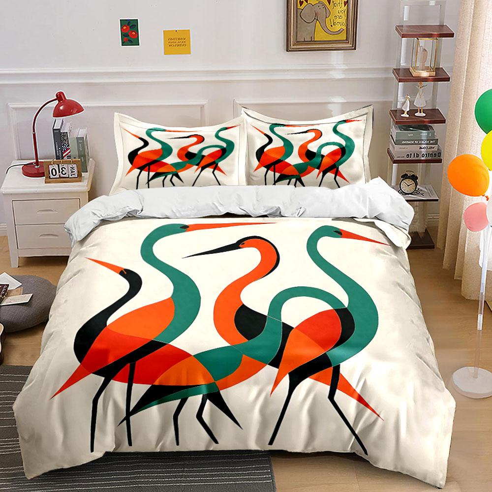 Graceful cranes in harmony Bedding sets Duvet covers Pillowcases(1* Duvet Cover 2* Pillowcases without duvet insert)