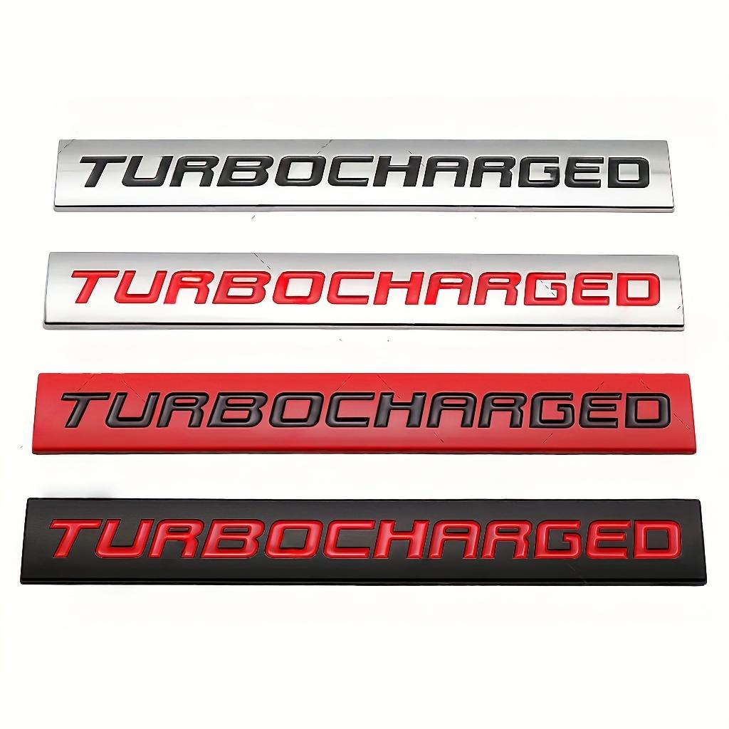 1Pc Turbocharged Emblem Vehicle Badge Premium Metal Decorative Car Badge Universal Vehicle Emblem Turbo Technology Single Piece