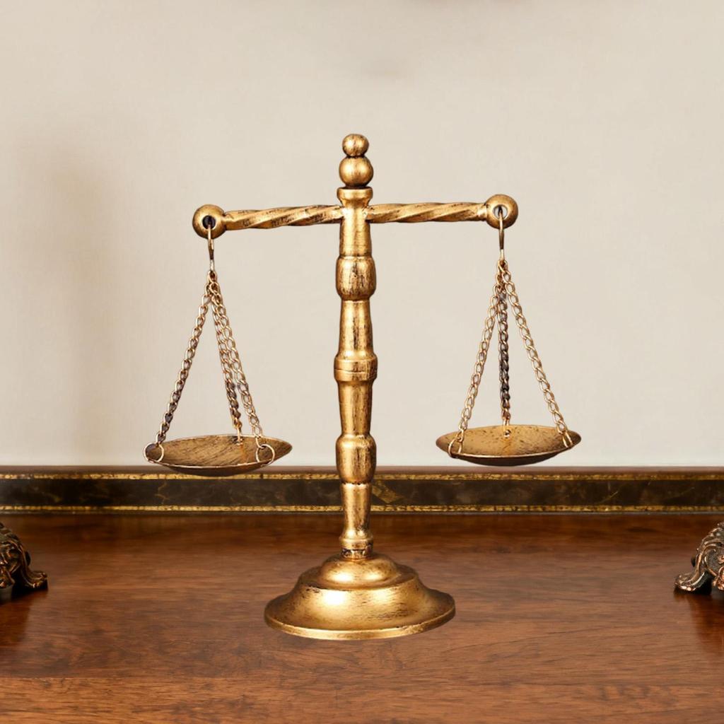 Scale Jewelry Display Tray Jewelry Storage Cosmetic Organizer Centerpiece Stand for Office Graduation Judges Law Students