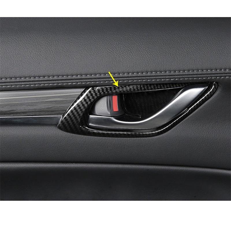 For Mazda CX-5 CX5 2017-  CX-8 CX8 2018 - Inner Door Handle Bowl Frame Cover Trim ABS Chrome Car Styling Accessories