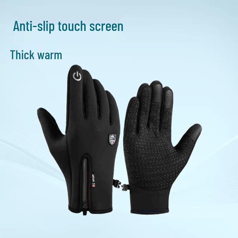Unisex wasserdichte Fleece-Touchscreen-Anti-Rutsch-Fahrrad-Ski-Handschuhe für Herbst/Winter