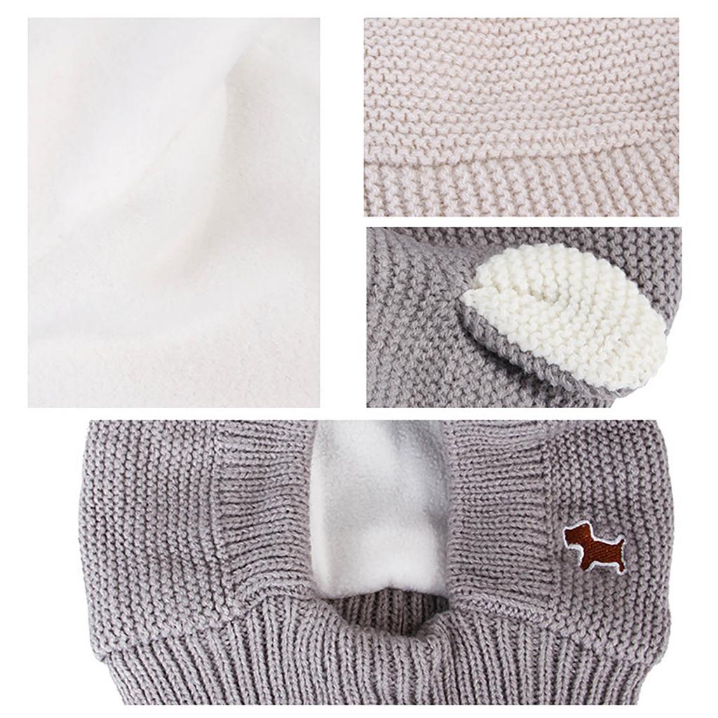 Cute Knitted Dog Hat, Winter Dog Balaclava With Pretty Ears, Knitted Dogs Winter Dog Head Dog Pet Supplies