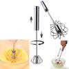 Kitchen Stainless Steel Kitchen Semi-Automatic Egg Beater Whisk Milk Cream Mixer