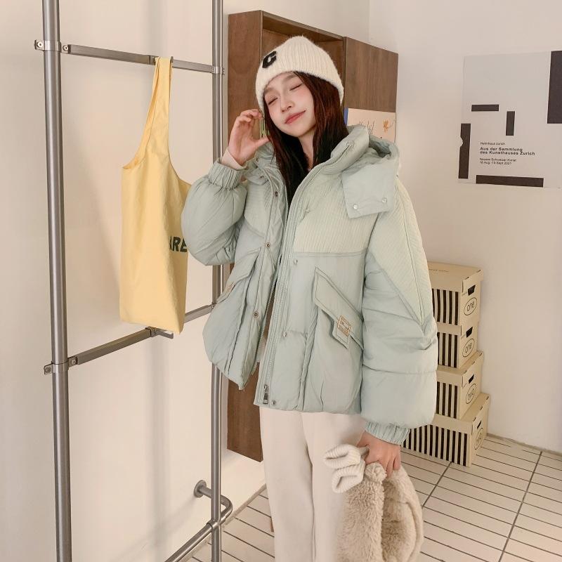 New Style Women's Winter Short Korean Style Loose Coat with Western Design Thickened Cotton Coat and Jacket