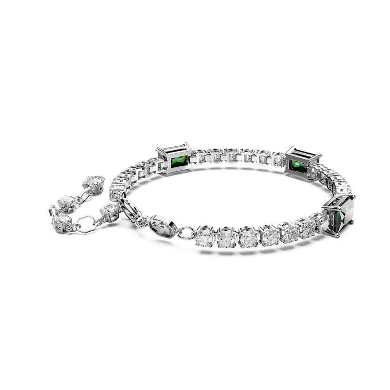 Swarovski Solid Color Inlaid Bracelet Women's Silver 5666422