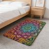 Colorful Mandala Boho Floor Mat Flannel Door Mat Non-Slip Absorbent Washable Indoor Home Rug