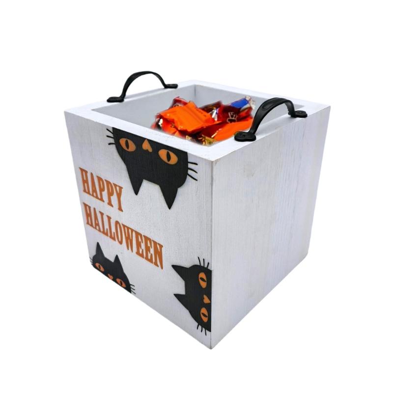

Hand Molded Wooden Halloween Candy Dish With Spookier Pumpkin Design Multipurpose Tabletop Organizers For Festive Gatherings