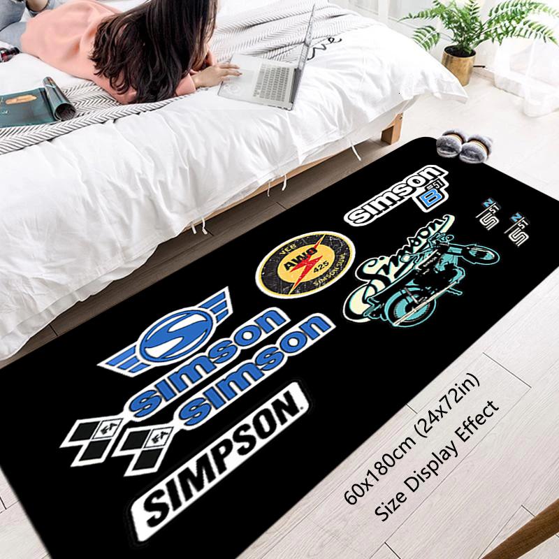 Floor Mat Simsons Motor Non-slip Foot Rug for Entryway Hallway Carpet Kitchen Water Absorbed Rugs Fluffy Bedside Mats Home Decor