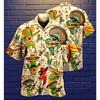 Summer Hawaiian Shirt Flamingo Short Sleeve Funny Men's Clothing Fashion Special Offer High-quality Shirts