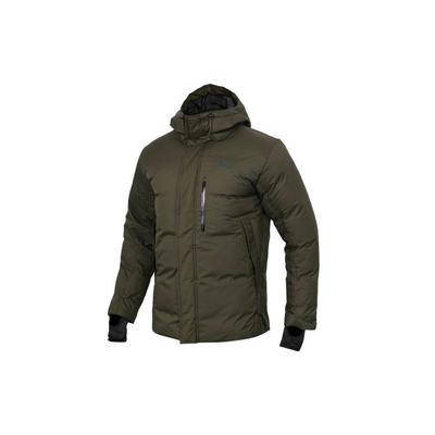Einfarbige Kapuzenjacke mit langen Ärmeln mit Daunen Herren Oberbekleidung Militärgrün 855449-15
