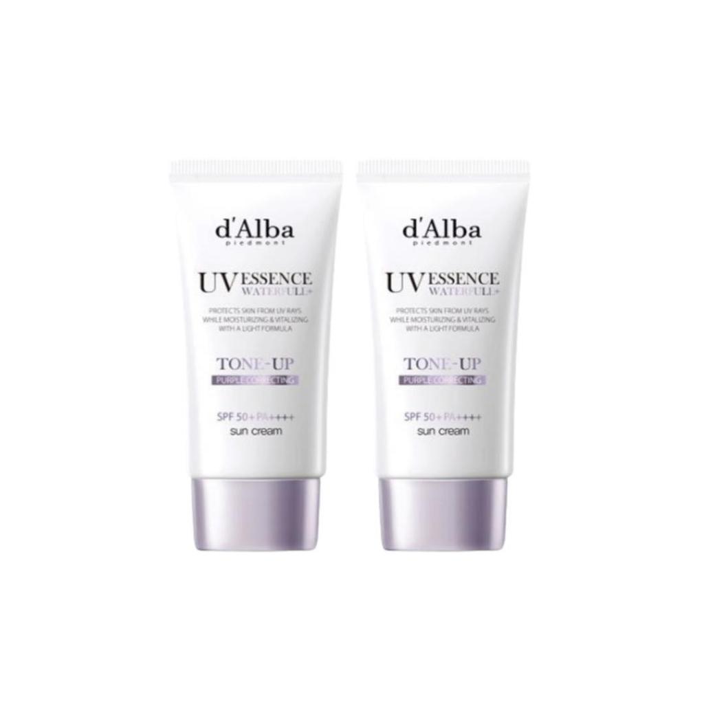 d'Alba Waterfull UV Essence Tone-Up Sun Cream Purple Duo 50ml × 2
