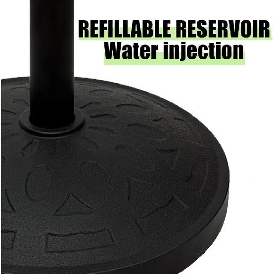 Durable Fillable Umbrella Base for Patio Table - 30Pound Capacity Heavy Duty Adjustable Stand for Outdoor Umbrellas