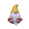 Resin Creative Dwarf Figurine Big Feet Wearing A Hat And White Design Beard