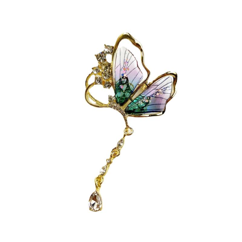 Wizard Of Oz Brooch Translucent Insect Tassel Butterfly Corsage Cheongsam Personalized Female