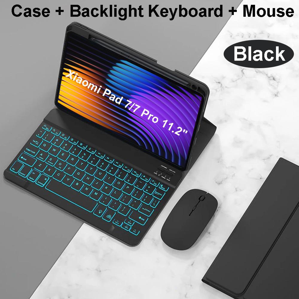 Capa para Pad 7 11,2 polegadas, Capa com teclado Bluetooth para Pad 7 Pro 11,2 polegadas