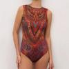 Source Manufacturer Swimsuit Women's Hot-selling Multi-color Mesh Sunscreen One-piece Swimsuit Fresh and Sexy Long-sleeved Sunscreen Swimsuit
