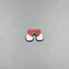 Cherry Hole Cartoon Shoe Buckles: Soft Rubber Red Fruit Series for Kids' DIY Garden Shoes