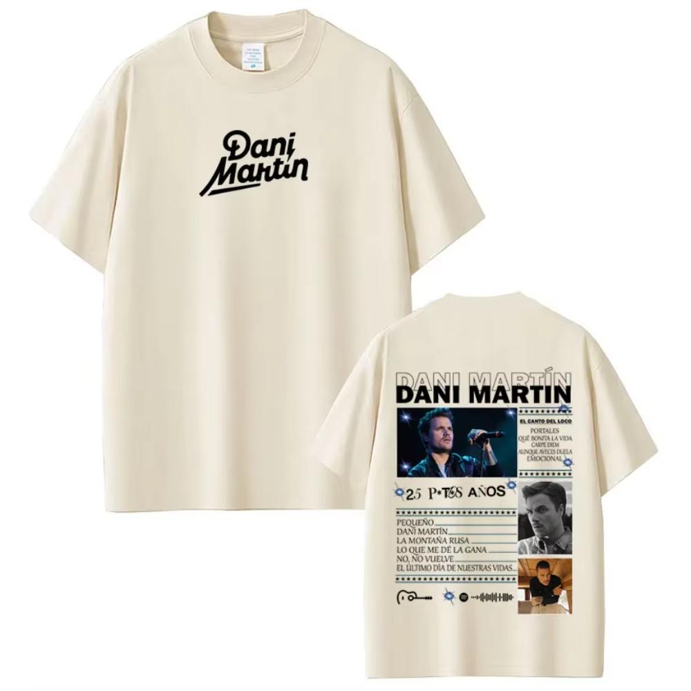 Dani Martin Album Tour Merch T Shirts Men Women Clothing Fashion Vintage Short Sleeve T-shirt Cotton Casual Loose O-Neck T-shirt
