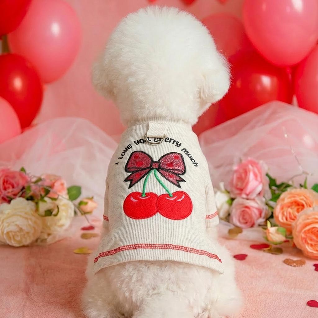 Pet circle, dog small dog clothes, cat clothing, autumn and winter Valentine's Day love collection