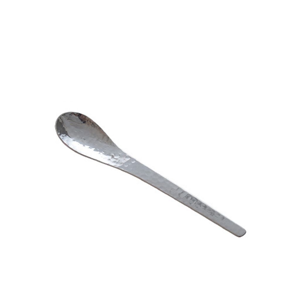 Handmade Metal Coffee Dessert 304 Stainless Steel Cake Teaspoon Stirring Spoon Fruit Fork Tableware