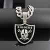 Pendentif Collier Champion de Rugby d'Assaut, Accessoire Populaire Hip-hop Danse de Rue Européen et Américain, Collier en Alliage