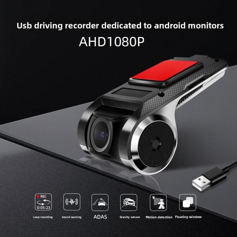 USB HD Night Vision 720P Android Car Dash Cam No Wiring Needed Large Screen Navigation