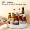 360 Degree Rotating Cabinet Organizer Kitchen Bathroom Cosmetic Turntable Storage Tray Non-Slip Spice Round Rack Plate Table Storage Tray