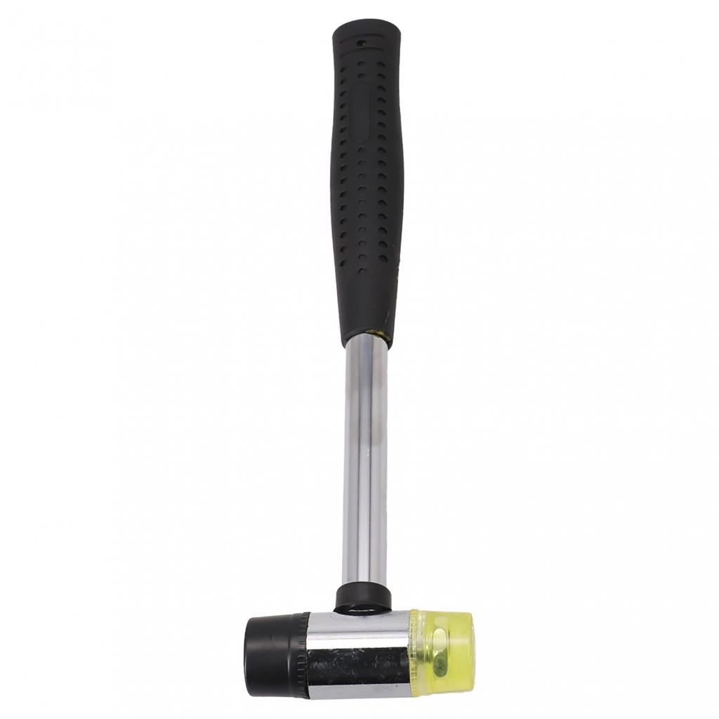 25mm Rubber Mallet Hammer FIBREGLASS Shaft Grip Handle DIY Camping Paving Tool