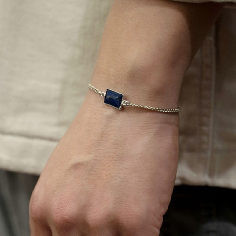 HARANG HR 247B_Rectangle Lapis Lazuli Bracelet