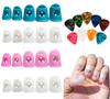 Guitar Finger Sleeves Fingertip Protectors Colorful Guitar Picks Fingertip Protection Covers for Playing Practice Finger Sleeves 10 Guitar - Anti-Slip