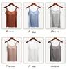 Modal Women's Wireless Strappy Tank Top with Built-in Bra Cups for Yoga