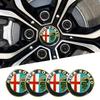 4pcs 56mm Car Wheel Center Hub Cap Stickers For Alfa Romeo 4C 159 Spider Giulietta Giulia GT Tonale Mito Car Styling Accessories
