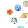 20Pcs Planet Solar System Stickers PET Universe Planet Stickers for Mobile Phones Computers Tablets Cups Dream Planet