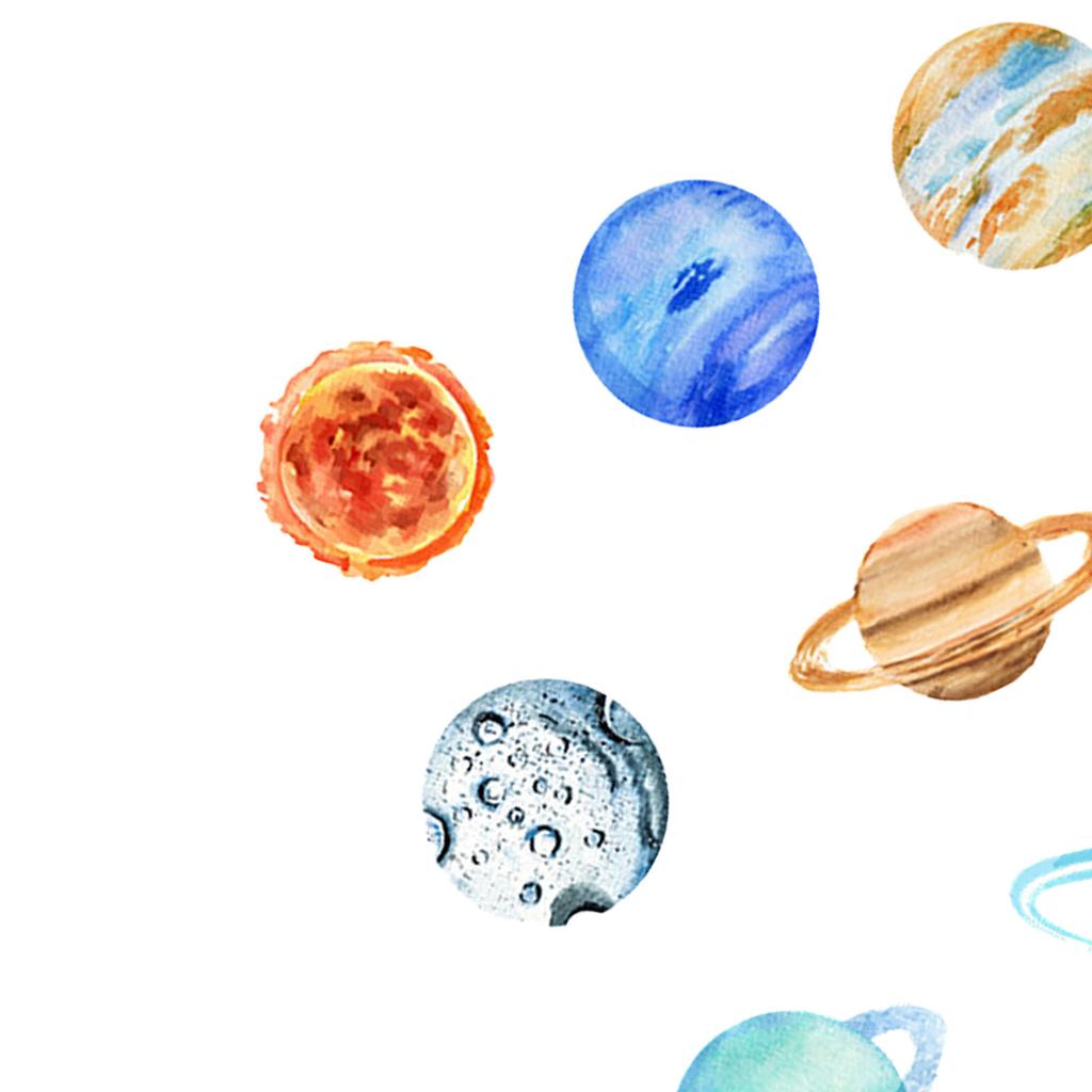 20Pcs Planet Solar System Stickers PET Universe Planet Stickers for Mobile Phones Computers Tablets Cups Dream Planet