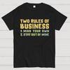 Two Rules of Business Cotton Summer Casual Cool Loose T-Shirt
