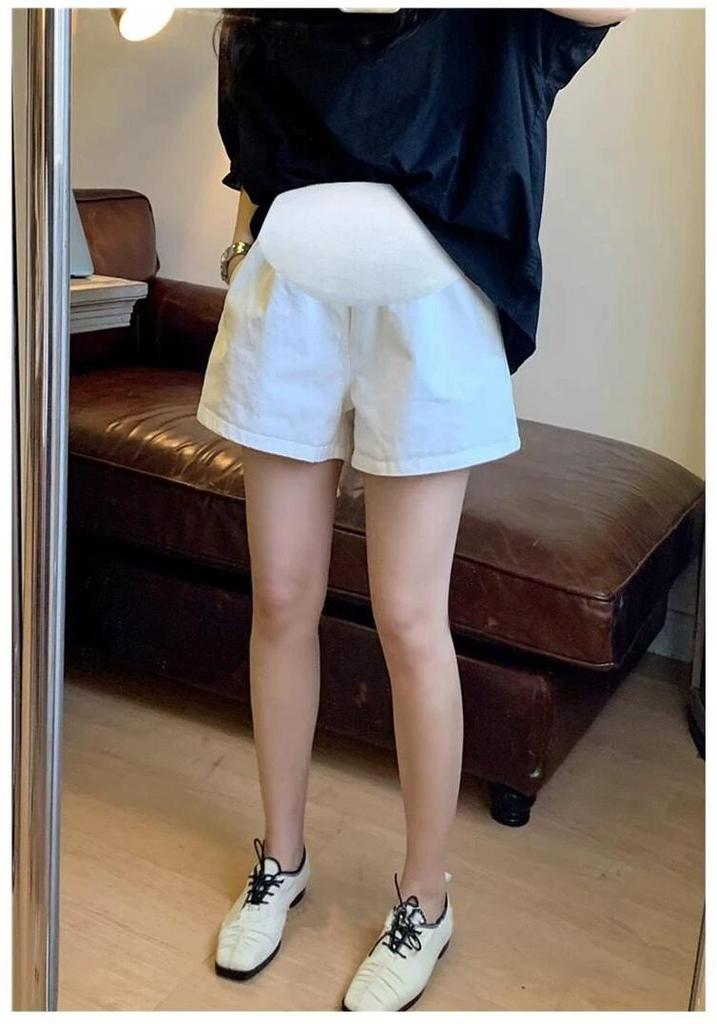 Plus Size Petite Maternity Wide Leg Shorts - Summer Fashion Thin Style