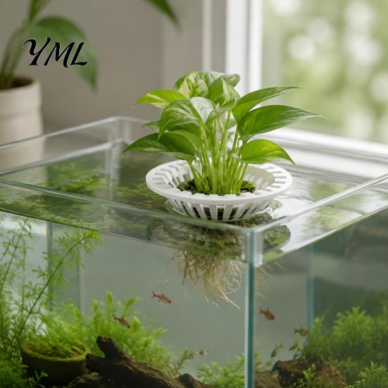 Hollow Root Growth Basket 3D Printed Floating Aquarium Plant Holder, Water Hydroponic Planter Basket, Home Office Decor Pot, Fish Tank Aquascape