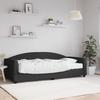 Vidaxl Sofa Z Materacem Do Spania, Czarna, 90X200 Cm, Tkanina