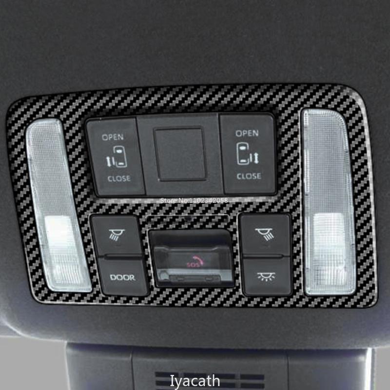 For Toyota Voxy Noah 90 Series   ABS black car roof Front Reading Light Lamp Switch Lampshade Panel Cover Sticker