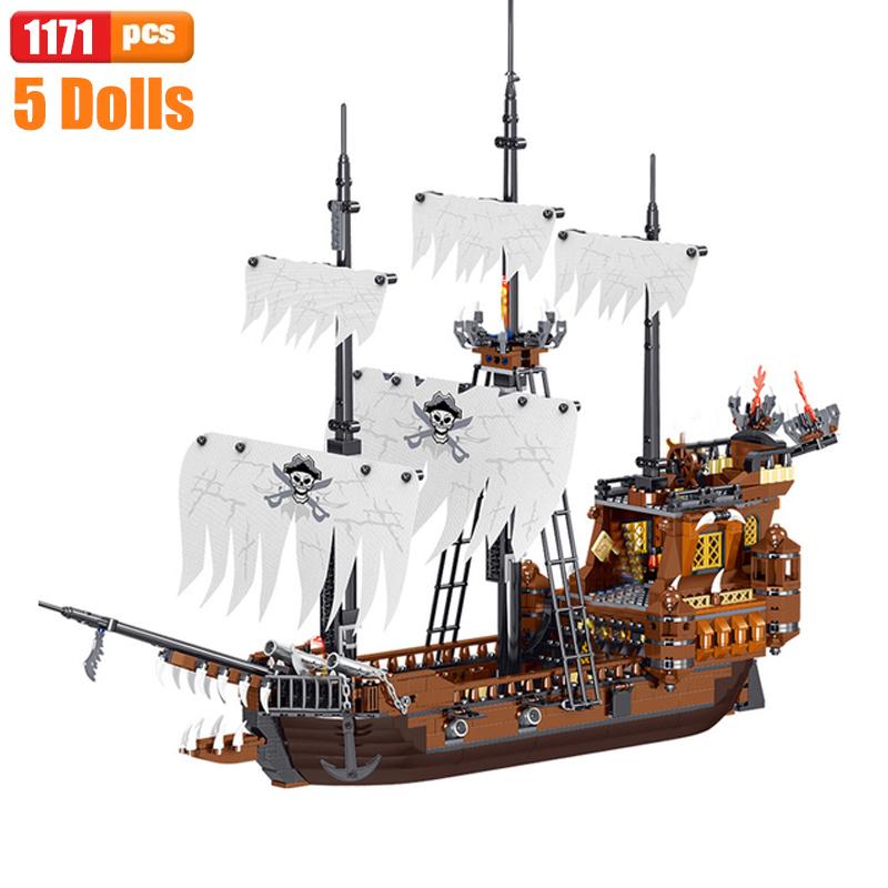 Enlighten Building Block Pirates And Royal Guards Battle Castle 366pcs Educational Bricks Toy For Boy Christamas Gift 310