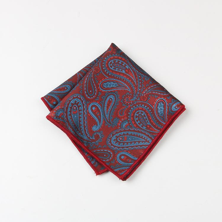 Men'S Handkerchief Square Towel Polyester Cashew Flower Suit Pocket Towel Dress Square Towel